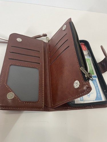 Women’s Leather Phone Case Wallet With Screen Protector For iPhone 13 New