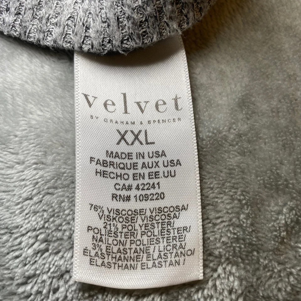 Camisa de manga larga Henley gris XXL Velvet by Graham & Spencer para hombre Foto 4 de 4