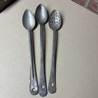 Vintage USN & Other Food Service Serving Spoons 16” Galvanized Steel Lot — photo 1