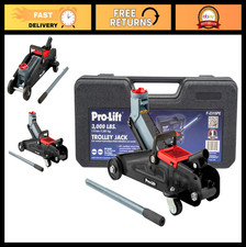 Hydraulic Trolley Jack Car Lift 3000 Lbs Capacity With Blow Molded Case - 12 Inc