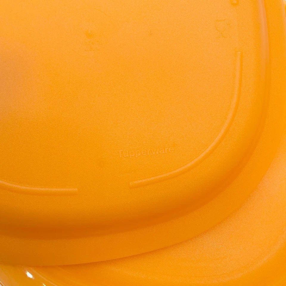 Tupperware Impressions Orange Luncheon Plates Set of 4 Retro Kitchenware - Image 4 of 4