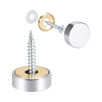 8Stk.Spiegelschrauben Dekorative Kappenabdeckung NäGel 18Mm Polierter Edelstahl