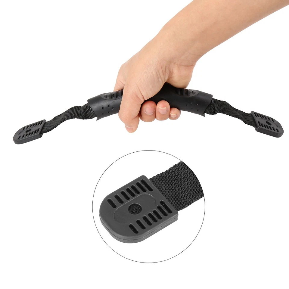 4 Pcs 11.41 Inch Rubber Carry Handle with 1 Hole Base Black for Kayak Boat Canoe Foto 4 de 4