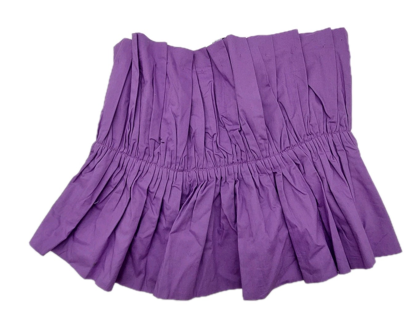 Forever 21 Smocked Cropped Tube Top Shirt Size Large Purple  NWT