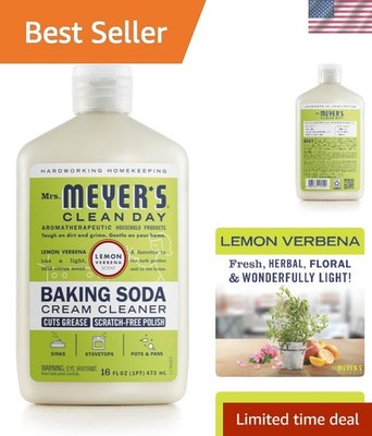 Eco-Friendly Mrs. Meyer's 16 Fl Oz Baking Soda Cream Cleaner with Lemon Verbena