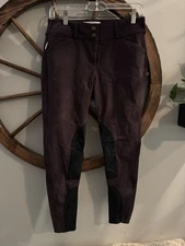 The Tailored Sportsman Purple Riding Women Pants Size 30 Low Rise Front Zip 1927
