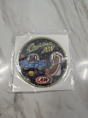 Vtg A & W Round Sticker Cruisin Outerspace Restaurants Root Beer Float
