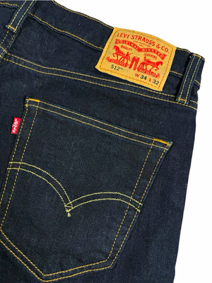Levi s 512 Men's Slim Taper Fit Dark Wash Blue Jeans 34x32