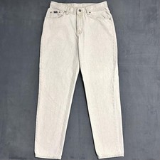 Vtg Lee Riders Mom Jeans 14M Green High Rise Tapered 80s Union Made in USA 32x30