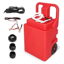 3.2 GPM 12V Automatic Fuel Transfer Pump with 32 Gallon Portable Fuel Caddy Tank