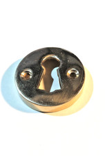 Brass Raised Mortice or Rim Lock Keyhole Escutcheon