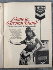 1969 CHEVRON ISLAND STANDARD GAS STATIONS ADVERTISING ADVERTISEMENT