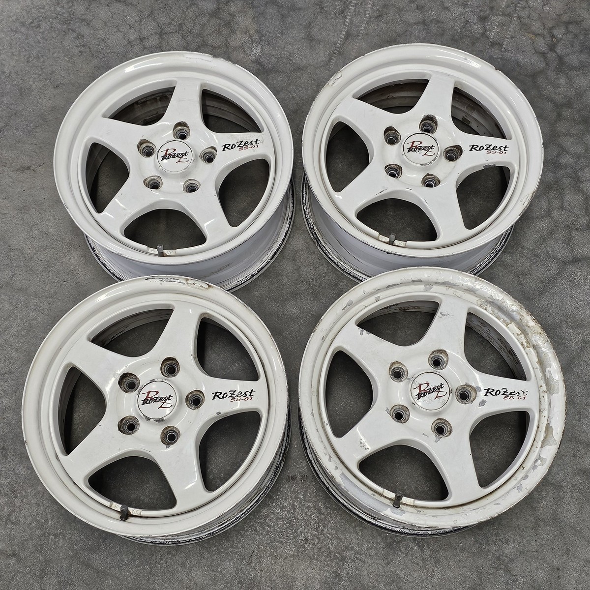 Work RoZest SS-01 Wheels 15x6.5 +45 5x114.3 JDM Rare Rims Civic