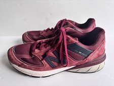 New Balance 990v5 Made In USA Mens Size 9 D Burgundy Suede Sneakers M990BU5