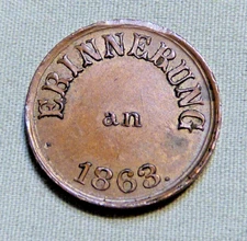 Rare 1863 Civil War Token H. M. Lane Kerosene Lamps, New York - Lot 510