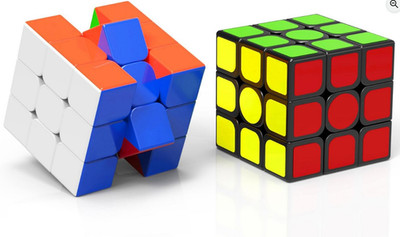 Newisland 2 Pack 3x3 Speed Cube, New Anti-Pop Structure, with pouch/guide