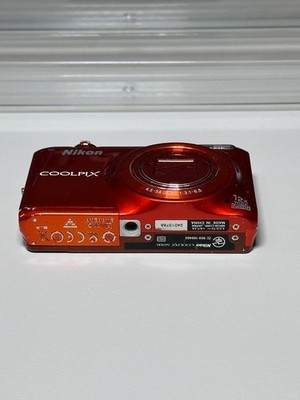 Excellent Nikon Coolpix S6500 Orange 16MP Compact Digital Camera