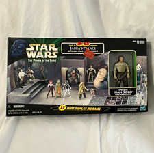 Hasbro Star Wars Power of the Force Jabba's Palace 3D Diorama Han Solo 1998. NEW