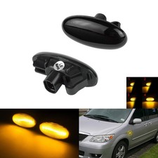 1 Paar Schwarz Linse Seitenblinker Blinker für Mazda 3 BK / BL  BJ. 2003-2014