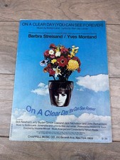 On A Clear Day (You Can See Forever) Alan Lerner Burton Lane 1965 Sheet Music