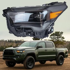 Left Driver Side Led Lamp For Toyota Tacoma 2024-2025 Headlight Assembly Halogen