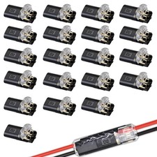 20PCS 2-Pin Wire Connectors, 18-22AWG Low Voltage Solderless Quick Connect