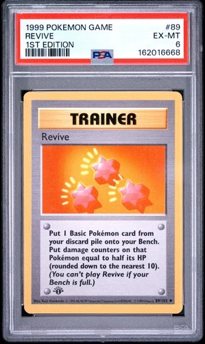 1999 POKEMON BASE SET 1ST EDITION #89 REVIVE PSA 6