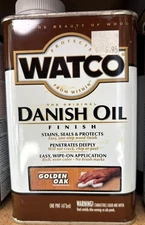 WATCO DANISH OIL FINISH GOLDEN OAK PINT