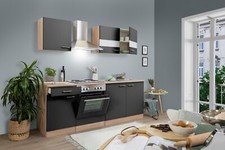 Cuisine Équipée Kitchenette En Chêne Gris Merle 210 CM Respekta
