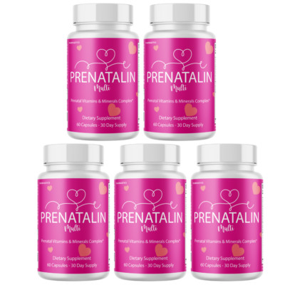 Prenatalin- Prenatal Formula Advanced Blend of Vitamins and Minerals-5 Bottles