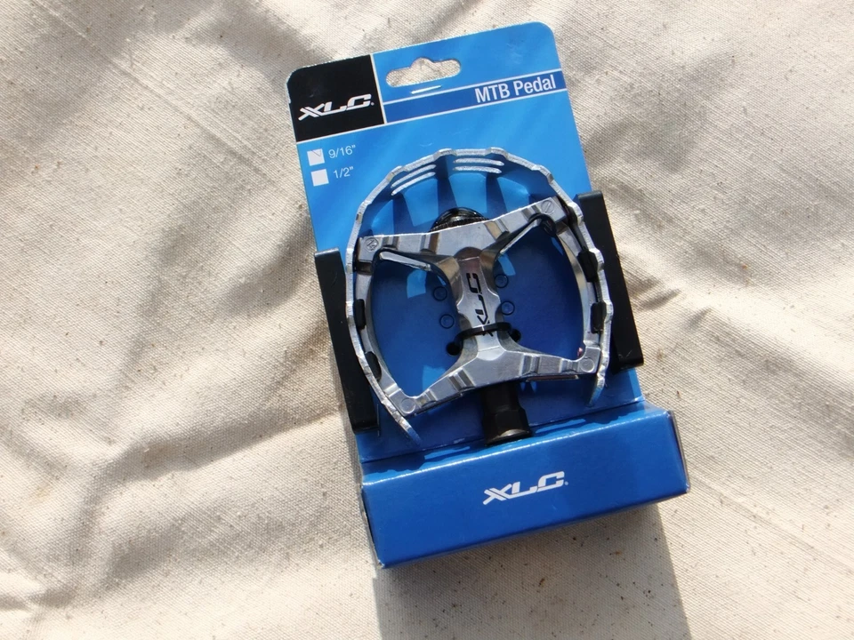 Pedales de plataforma XLC Silver Bear Trap para-3 piezas-manivela - 9/16" Foto 2 de 2