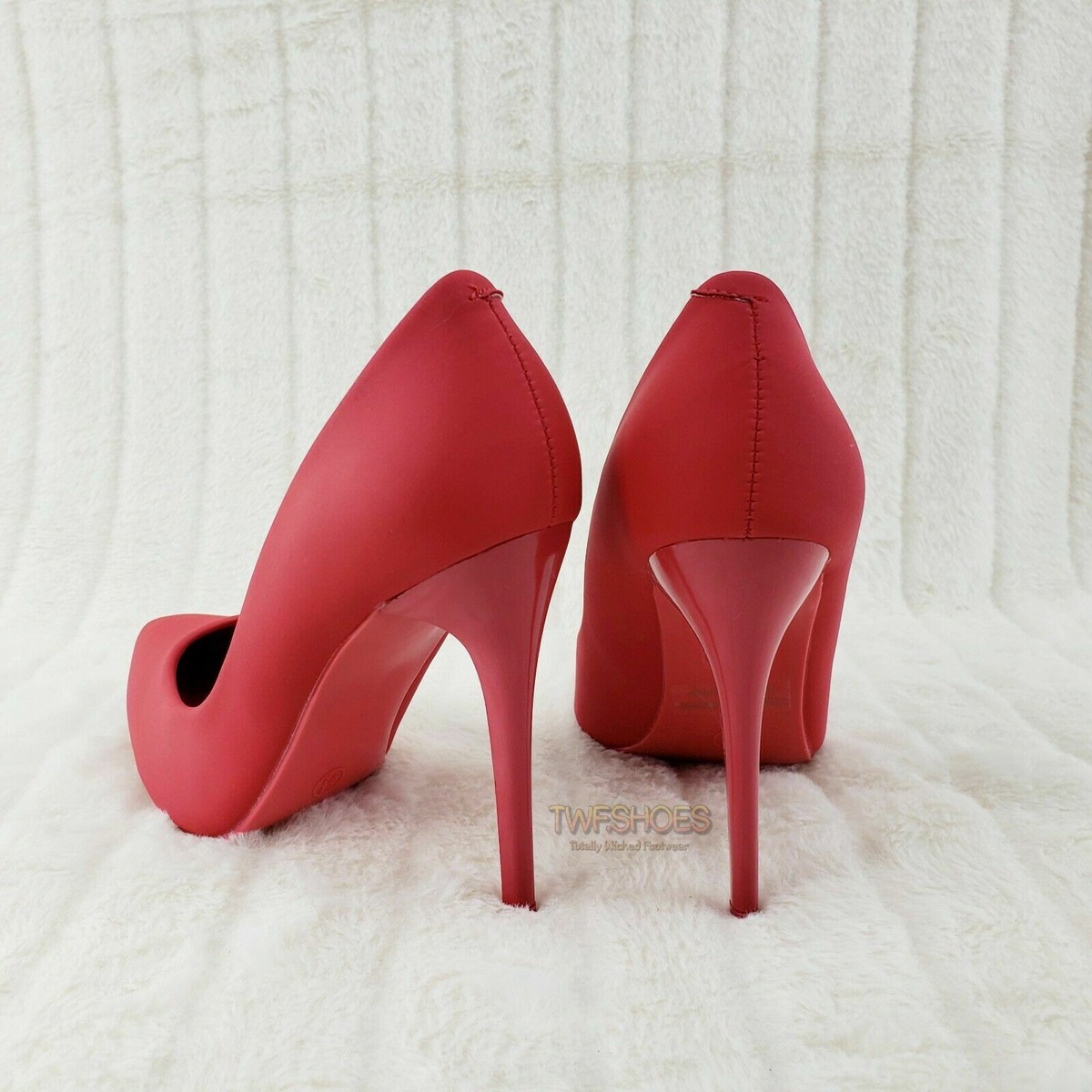 Fabio Rusconi  heel pumps 裏張り済み red Fabio Red Matte 4.5