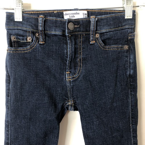 Abercrombie Kids Straight Slim Fit Adjustable Waist Boys' Jeans Size 7/8 - Picture 2 of 9