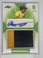 2021 LEAF PERFECT GAME GREEN ALEX STANWICH LOGO RC PATCH AUTO # 6/20