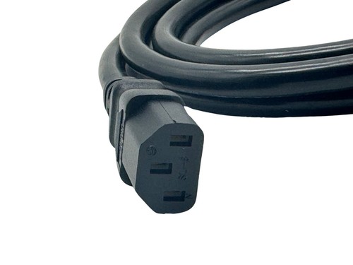 6FT 14AWG IEC C13 to C14 Power Extension Cord UL Listed 125V Made In Taiwan - Picture 2 of 4
