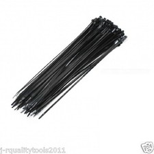 18" MADE IN USA INDUSTRIAL BLACK WIRE CABLE ZIP UV NYLON TIE WRAPS 50 PACK