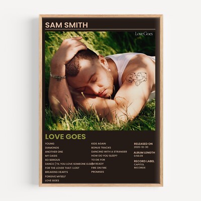 Sam Smith - Love Goes Music Album Cover Wall Art Poster Print