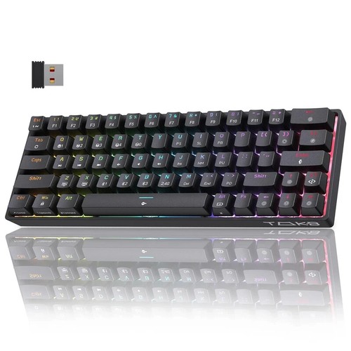 TMKB T63 Gaming Keyboard Wireless,Triple Mode BT5.0/2.4G/USB-C Mechanical