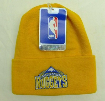 DENVER NUGGETS NBA Knit Beanie Hat Cap Yellow OSFM Adult New By Adidas