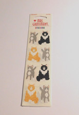 Mrs. Grossman's Lot of 3 Strips Brand New in Package Cats Stickers RARE HTF