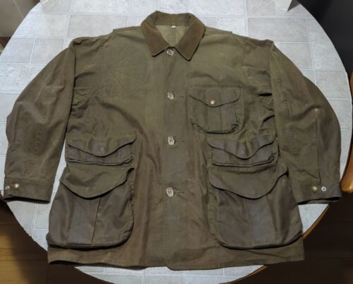 Filson Tin Cloth Hunting Shooting Jacket Style 462 Size Large Vintage - Foto 1 di 7