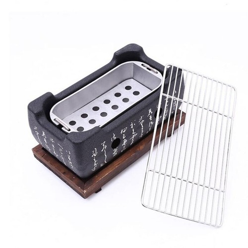 Mini BBQ Grill Charcoal Grill Aluminium Alloy Portable Barbecue Tools Japanese - Picture 6 of 14