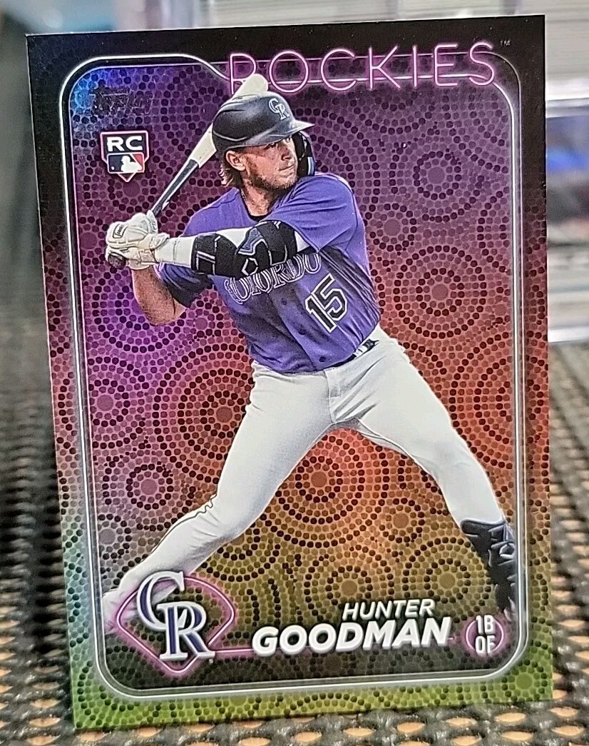 2024 Topps Series 2 #432 Hunter Goodman Holiday Foil Rookie RC Colorado Rockies
