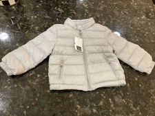 NWT MONCLER ACORUS DOWN INFANT JACKET OPEN GREY SIZE 9-12M 295