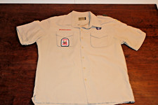 Boy Scouts of America BSA Men's Shirt Tan Large Vented Poly Microfiber Very Soft