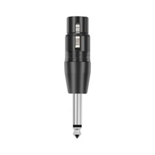 Sound Interfaces Adapters 3Pin Female to 6.35mm Mono Male for Amplifiers
