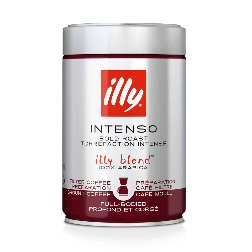 illy Espresso Intenso Filterkaffee dunkle Röstung - 6 x 250g Kaffee gemahlen