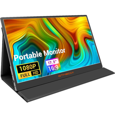 17.3'' Portable Monitor Gaming Monitor Second Laptop Screen Extender for PS 4/5