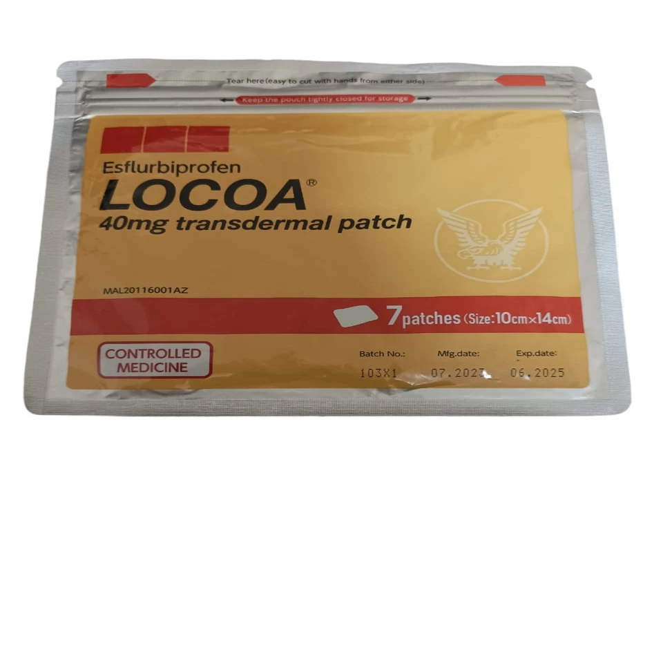 3 Packs / 21 Patch LOCOA Transdermal Esflurbiprofen Joint Pain Relief 40mg - Image 2 of 4