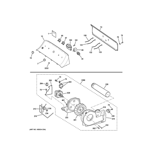 GE Dryer : Attachment Screw : Set of 2 (WE01X21155 / WE01X25535) {P8098} - Picture 3 of 6